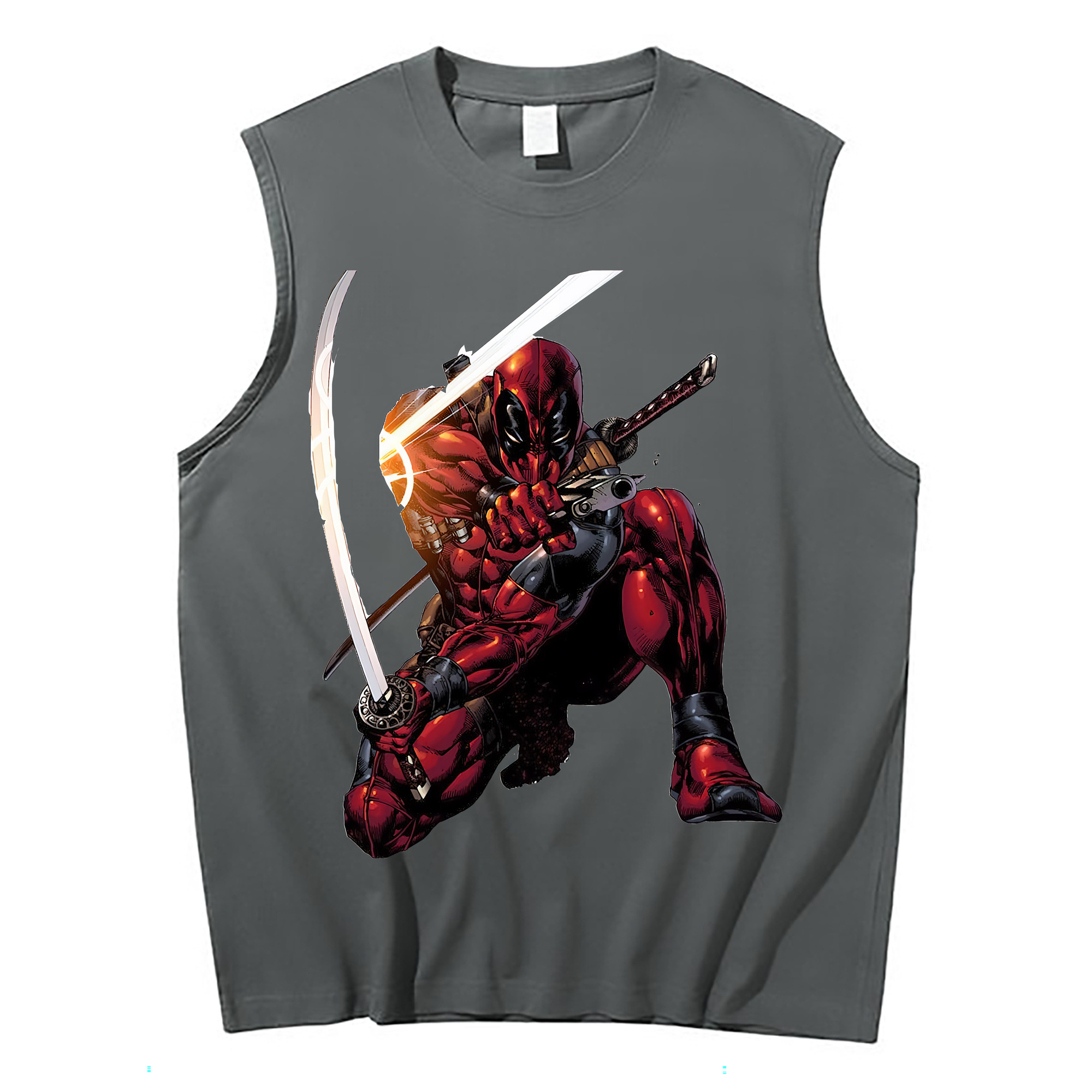 （画像用） Deadpool デッドプール コットン100％タンクトップ（フロントプリント）